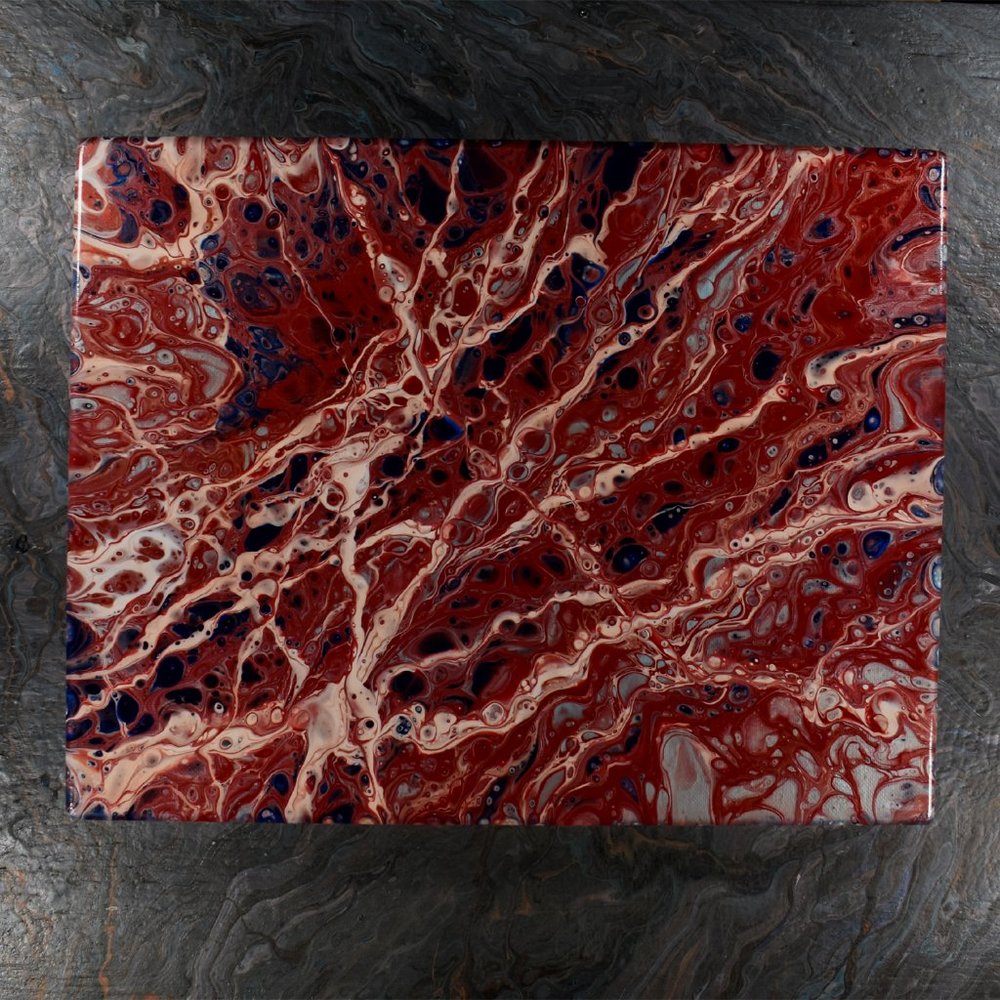 Acrylic Pour Painting 11x14 Clear coated